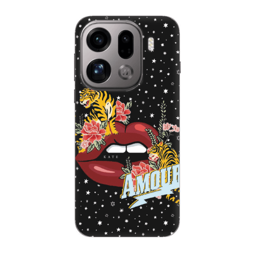 Oppo Find X9 Pro Amour Black Colored Silicone TPU Θήκη